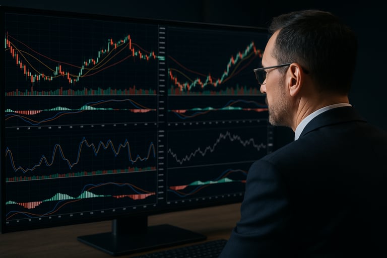 Professional trading dashboard showing real-time stock analysis and technical indicators from Humeng International's expert livestream Professional trading dashboard showing real-time stock analysis and technical indicators from Humeng International's expert livestream
